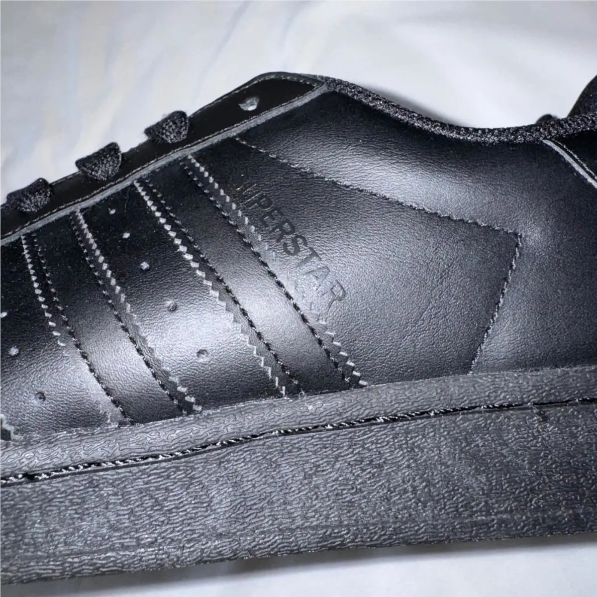Adidas shoes - adidas Superstar Triple Black EG4957 - Black (UPC: 191531308458) 8