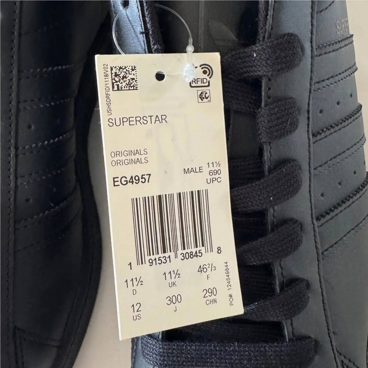 Adidas shoes - adidas Superstar Triple Black EG4957 - Black (UPC: 191531308458) 3