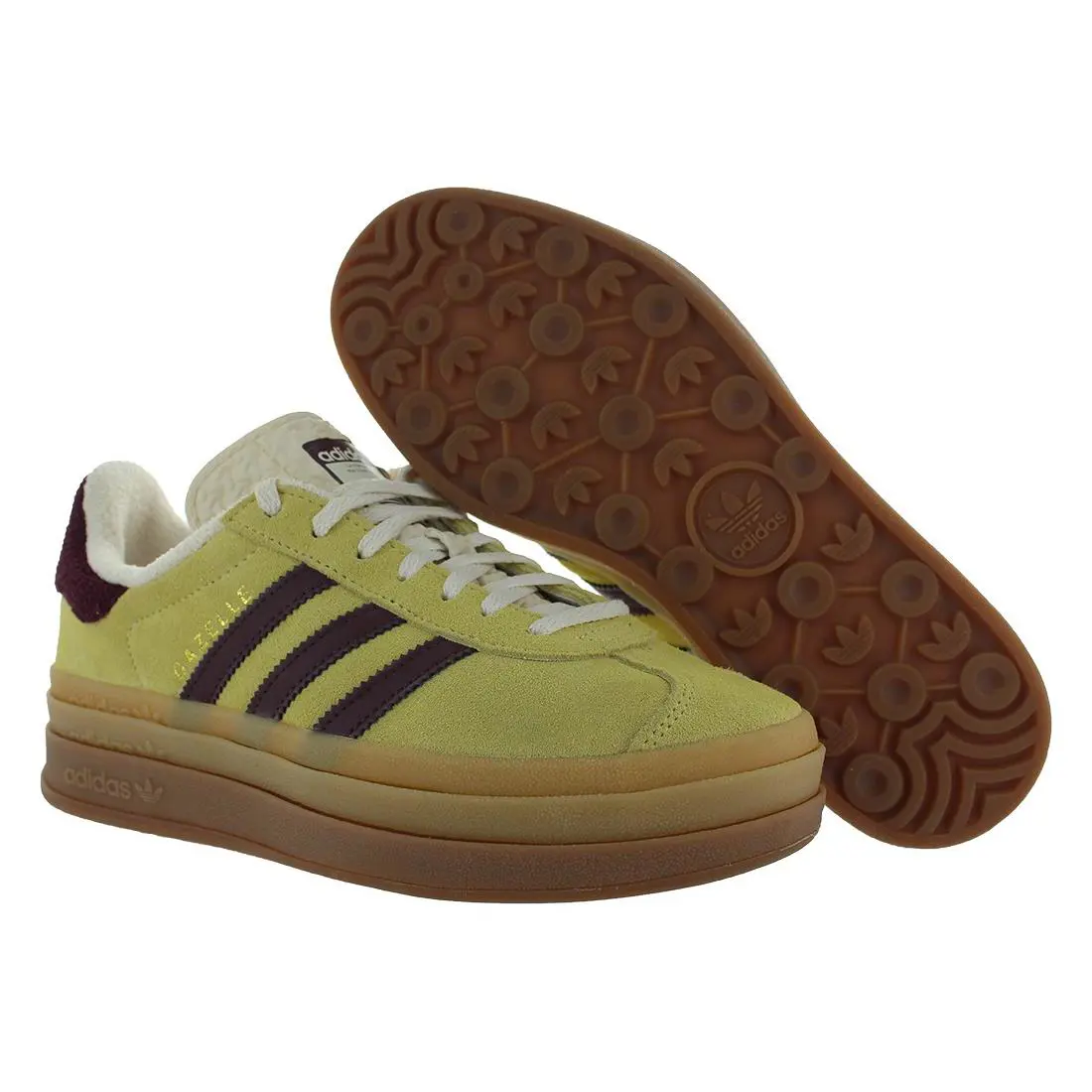 Adidas Gazelle Bold Womens Shoes Size 6.5 Color: Almost Yellow/maroon/wonder - Almost Yellow/Maroon/Wonder White, Main: Yellow