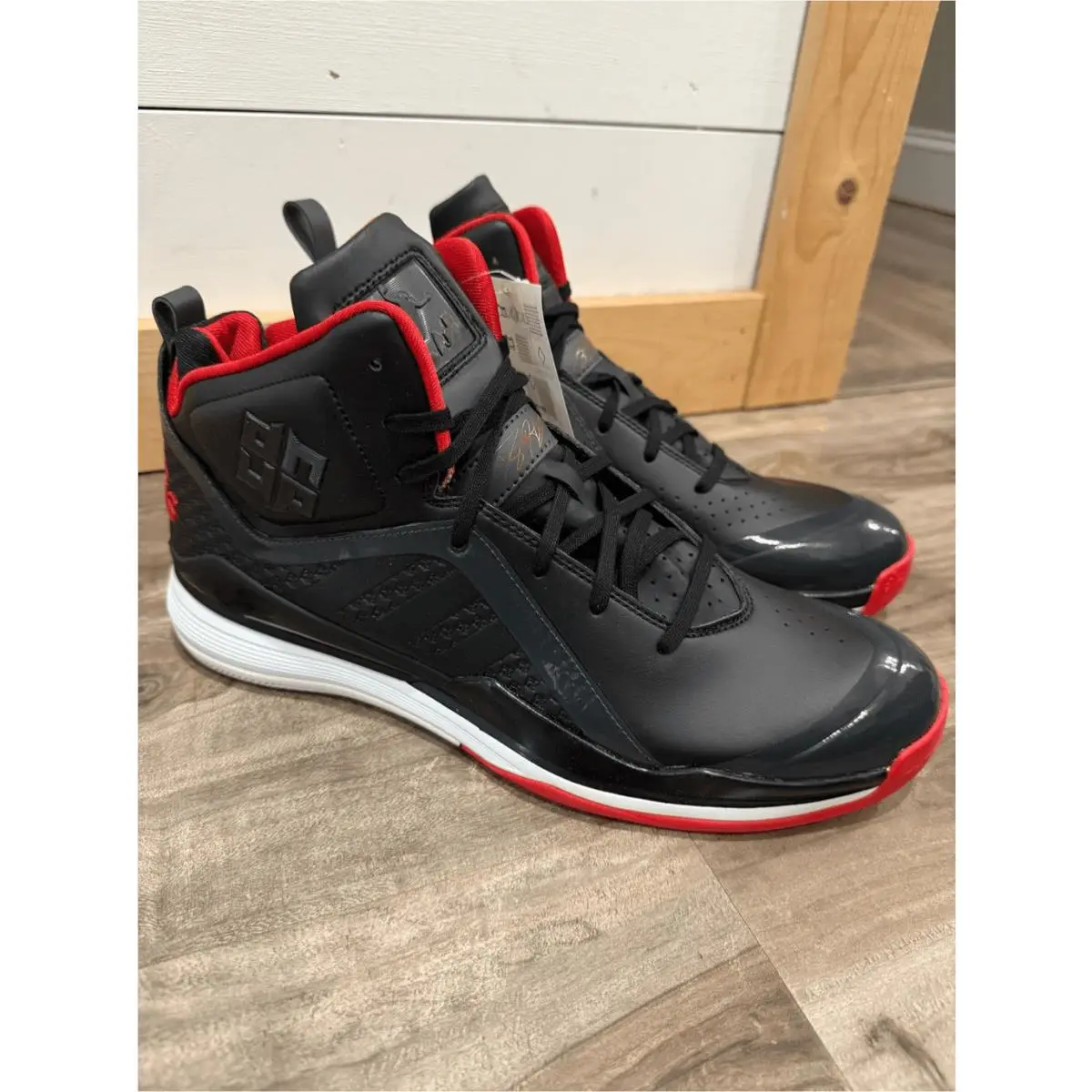 Adidas Dwight Howard 5 Black-red Basketball Shoes Men`s 13 C75586 No Box