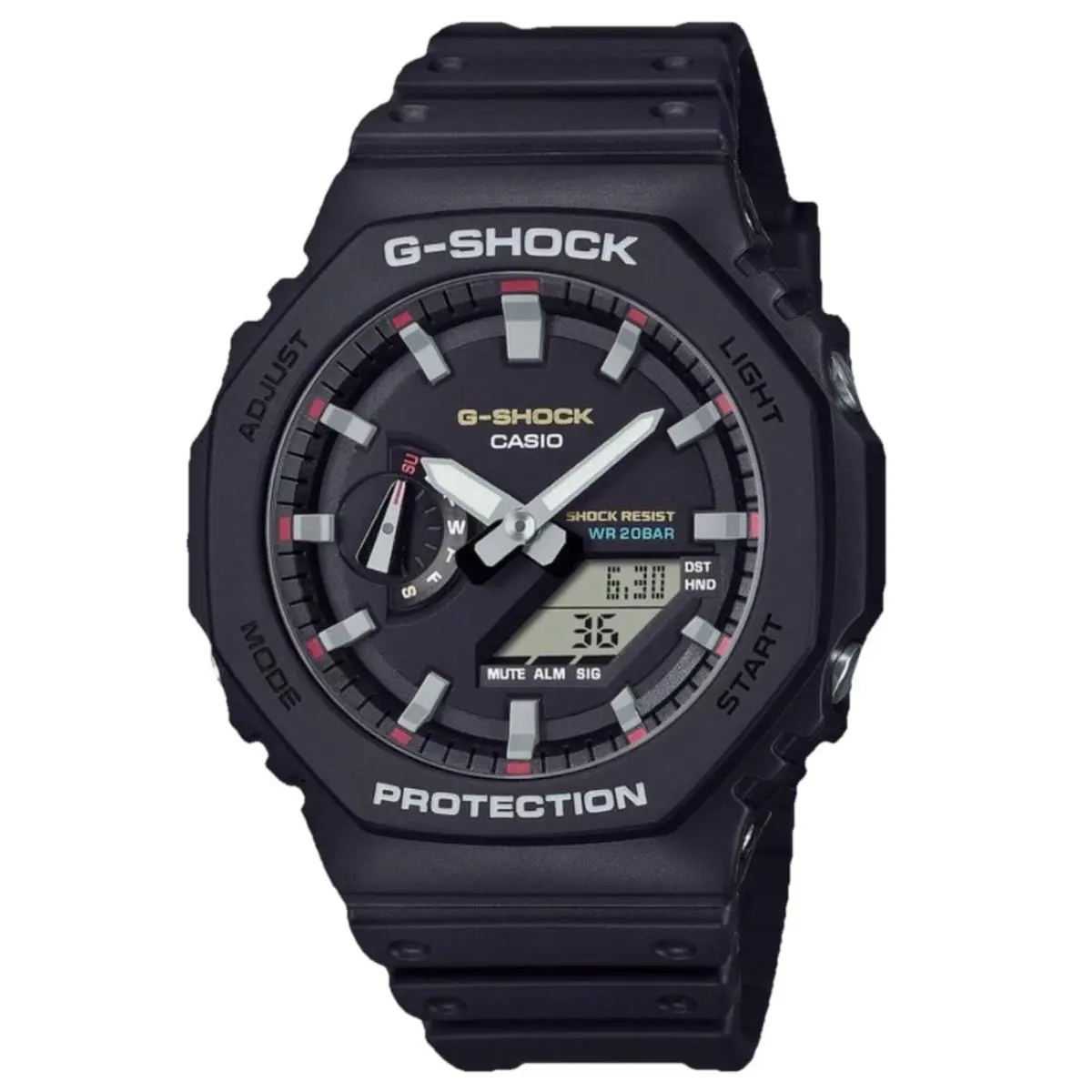 Casio GA-2100RL-1AER Men`s G-shock 2100 Series Analog Digital Watch Black