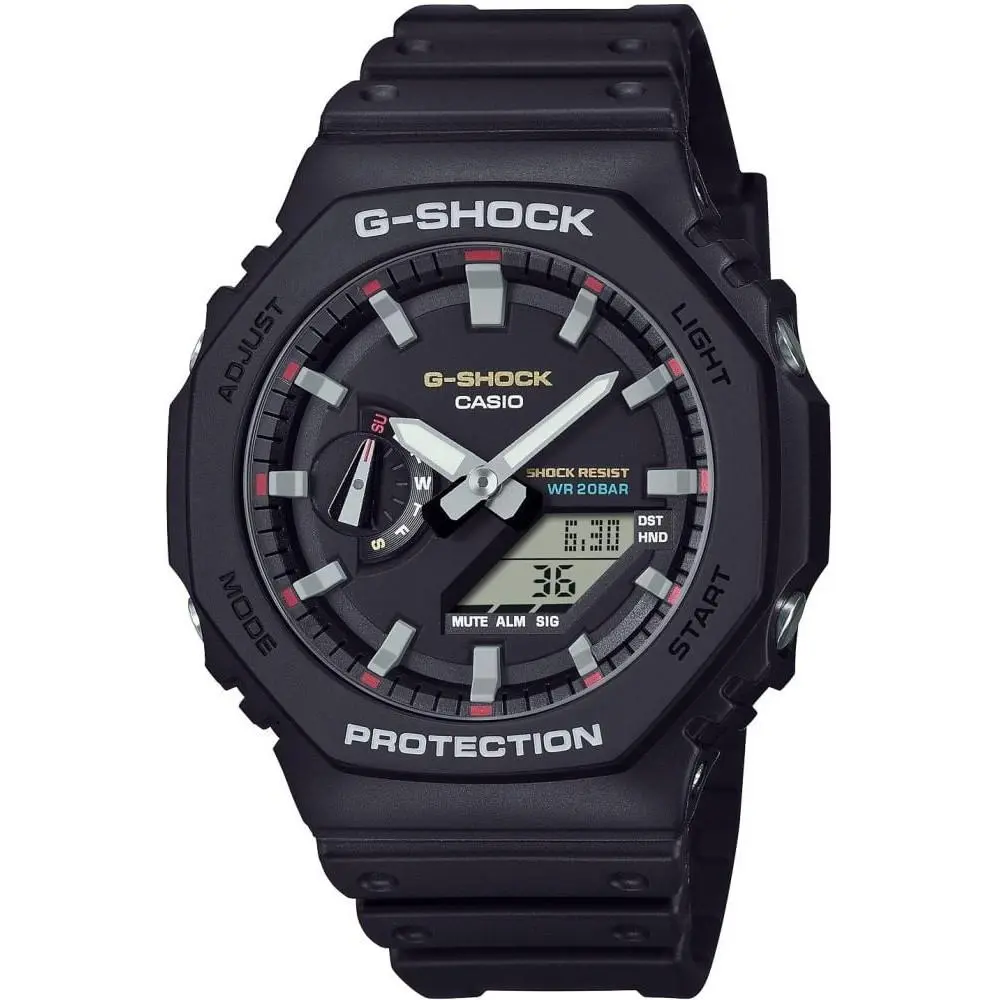 Casio GA-2100RL-1AER Men`s G-shock 2100 Series Analog Digital Watch Black