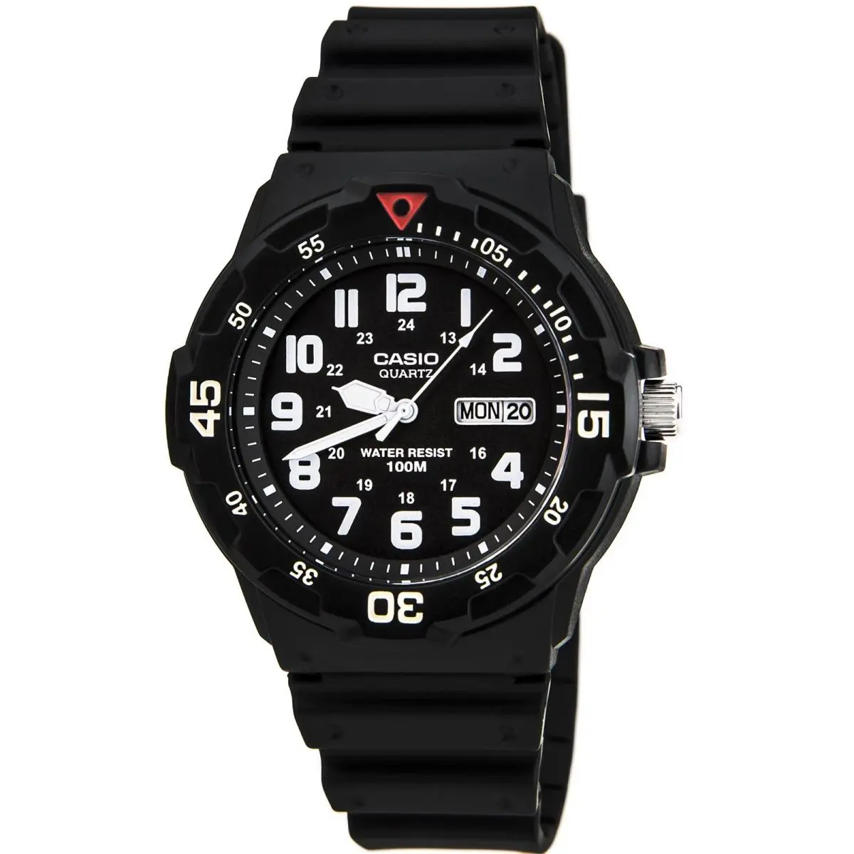 Casio MRW200H-1B Mens Sport Black Dial Resin Strap Dual Time Watch