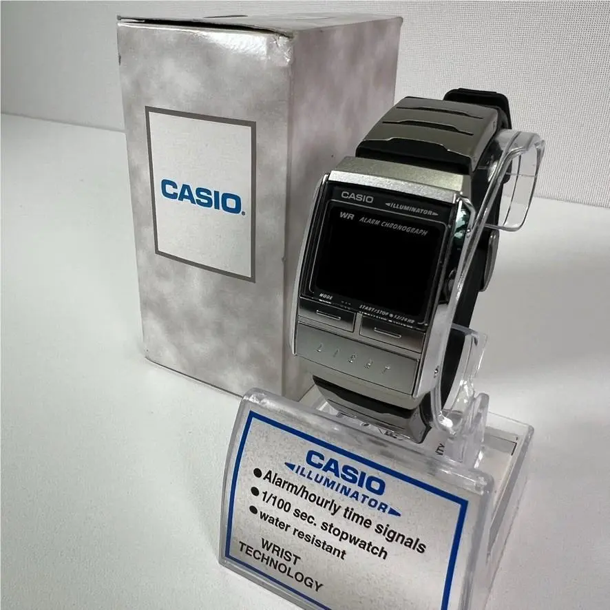 Illuminator A200 1605 WR Alarm Chronograph Silver Digital Watch Men`s by Casio
