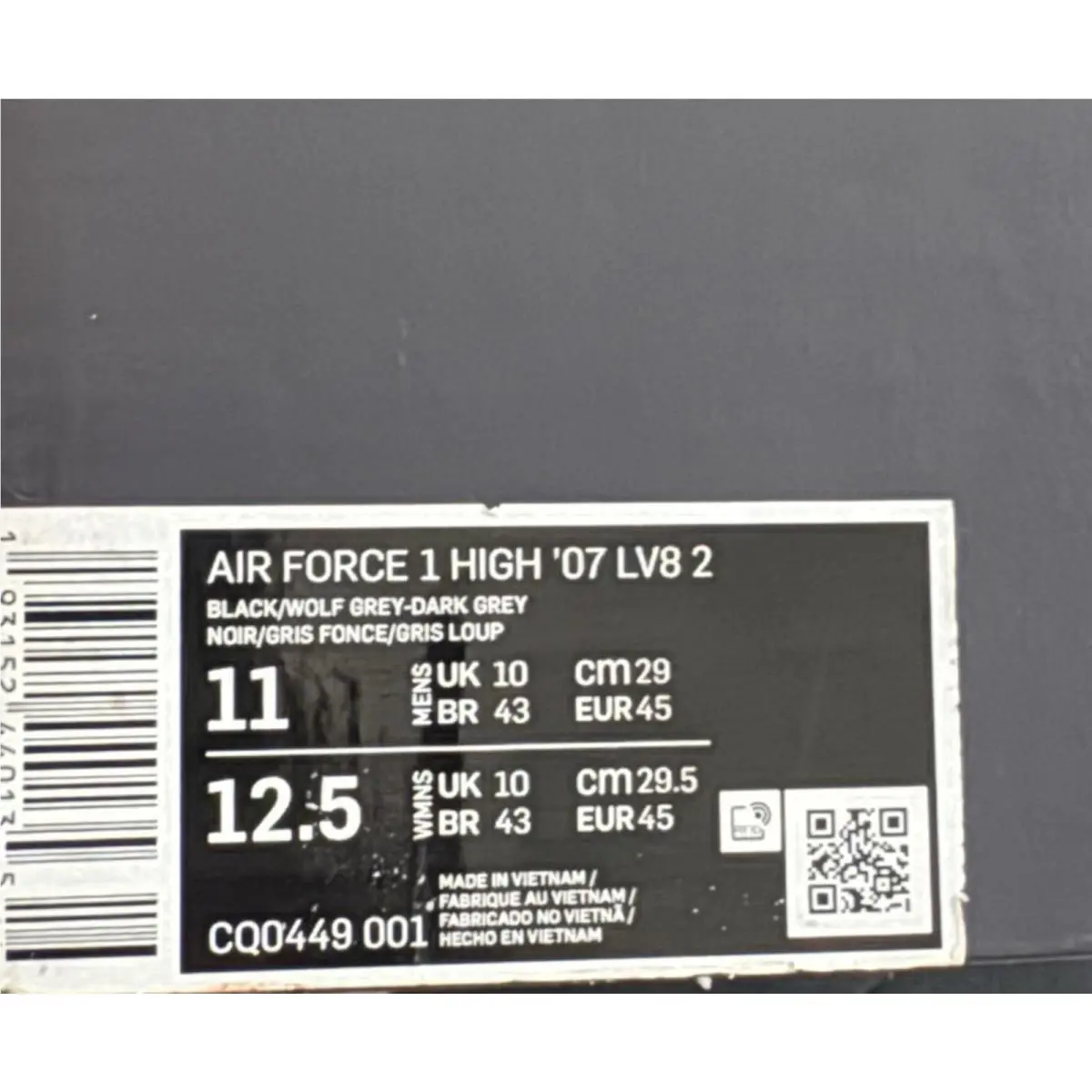 Nike shoes - Nike Air Force 1 - Air Force - CQ0449-001 - Black 6