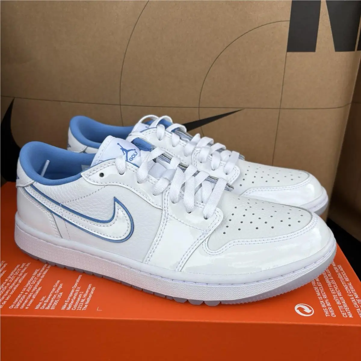 Nike Jordan 1 Low G White Legend Blue Tint Golf Nby DD9315-118 Men Size 8