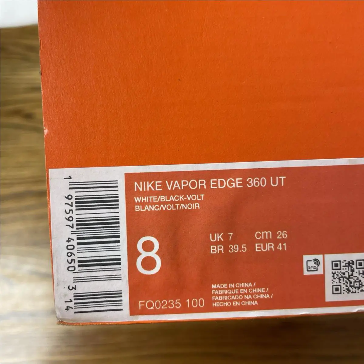 Nike shoes - Nike Vapor Edge - Vapor Edge - FQ0235-100 - White, Manufacturer: White/Black-Volt 6