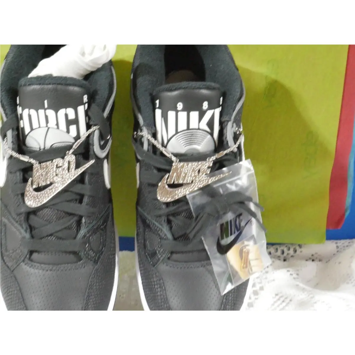 Nike shoes - Nike Air Force 3 - Air Force - HF7630-001 - BLACK, WHITE AND SMOKE GRAY (UPC: 197859719686) 8