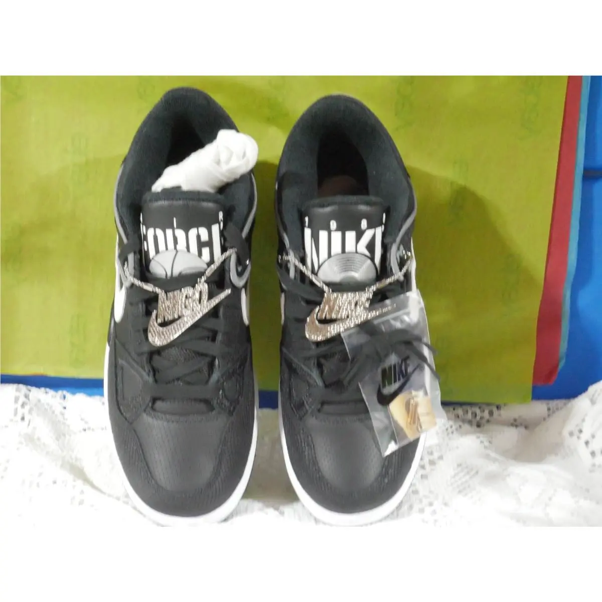 Nike shoes - Nike Air Force 3 - Air Force - HF7630-001 - BLACK, WHITE AND SMOKE GRAY (UPC: 197859719686) 7