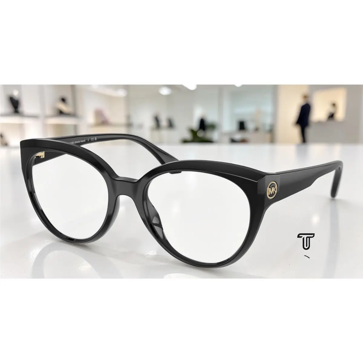 Michael Kors MK4145U 3005 Amelia Island Black Demo Lens 52 mm Women`s Eyeglasses