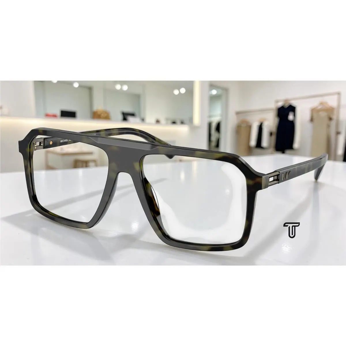 Michael Kors MK4123U 3943 Montreux Olive Tortoise Demo Lens 57 Men`s Eyeglasses