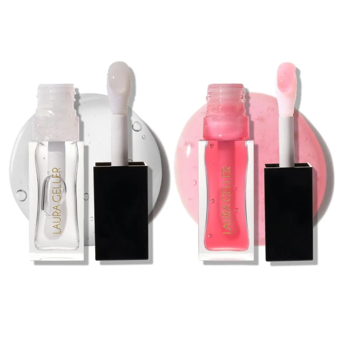 Laura Geller New York Fine Shine Glossy Lip Oil Duo Sweet Pink + Glass Half