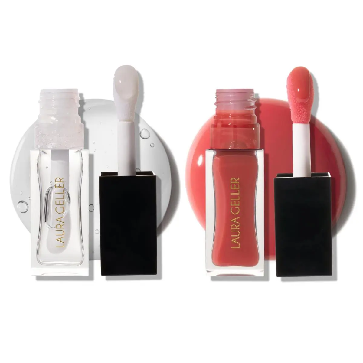 Laura Geller New York Fine Shine Glossy Lip Oil Duo Rose Garden + Glass