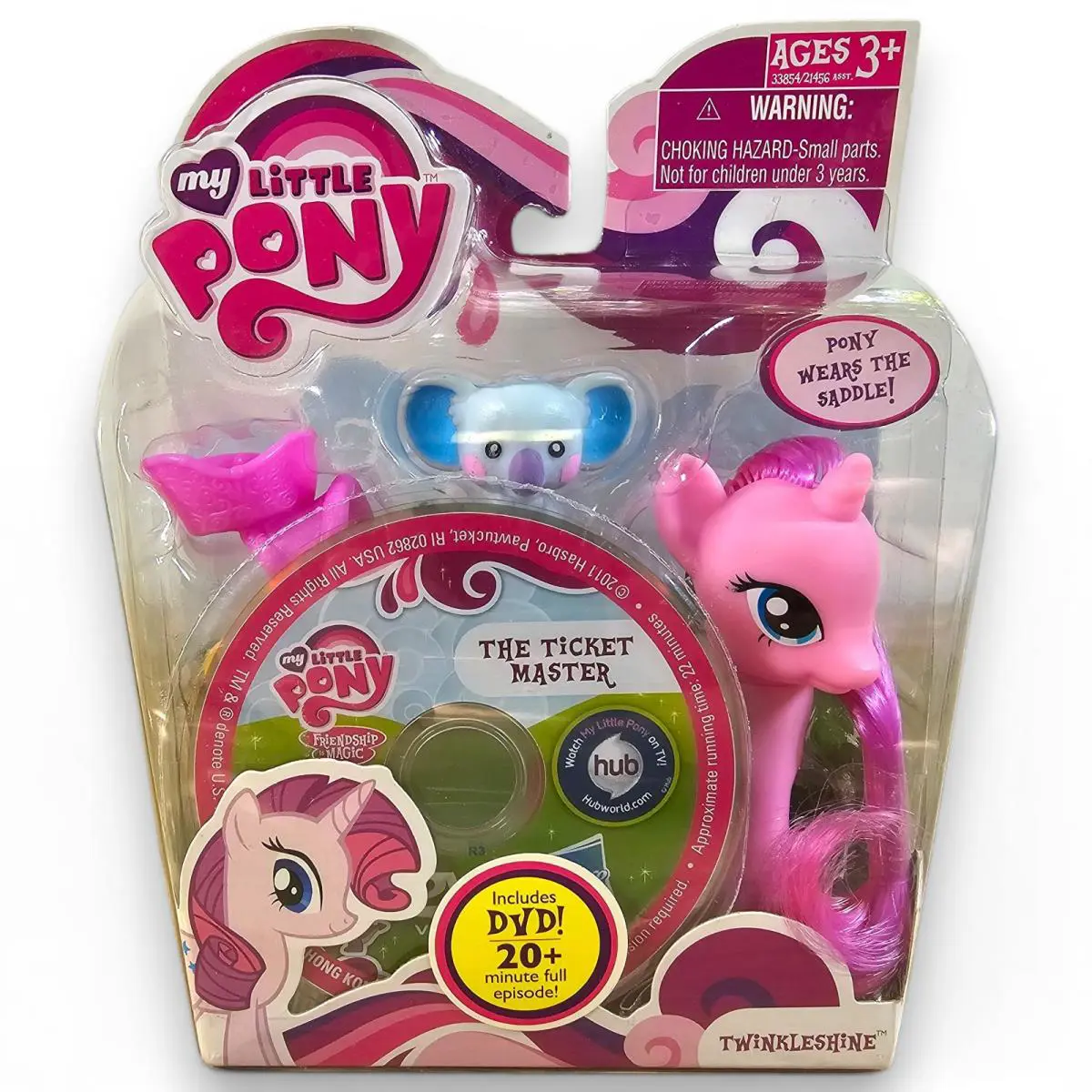 Hasbro My Little Pony Twinkleshine Brushable G4 Figure Dvd Koala Saddle Mlp