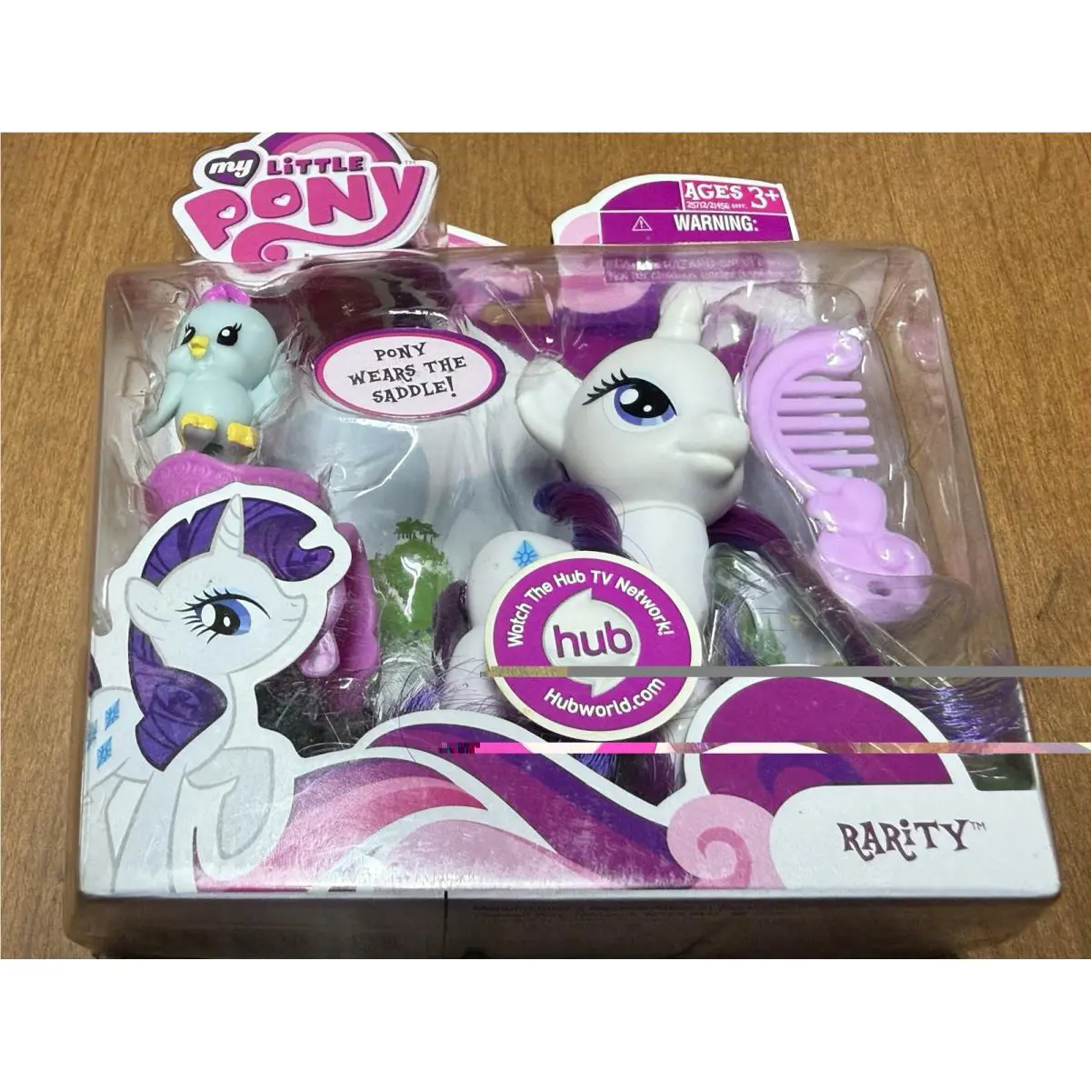 Moc Rarity G4 Hasbro My Little Pony Baby Chick Saddle Brush Gemstones White Htf