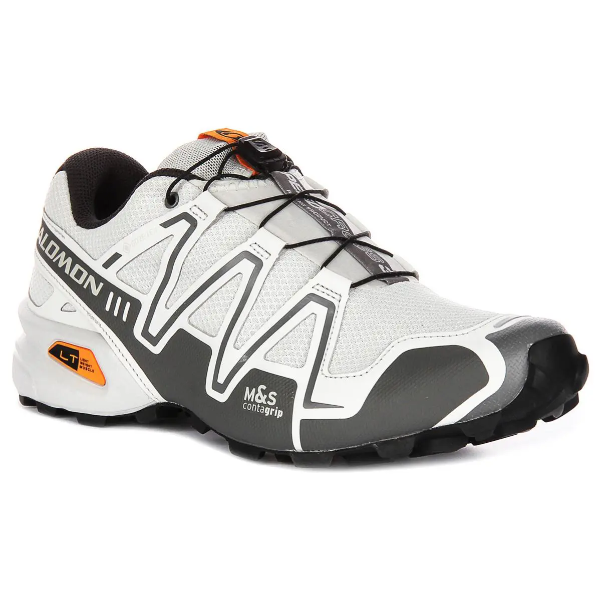 Salomon Speedcrx 3 Gtx Fast Lacing Mesh Womens Trainer In White Grey US 5 - 8