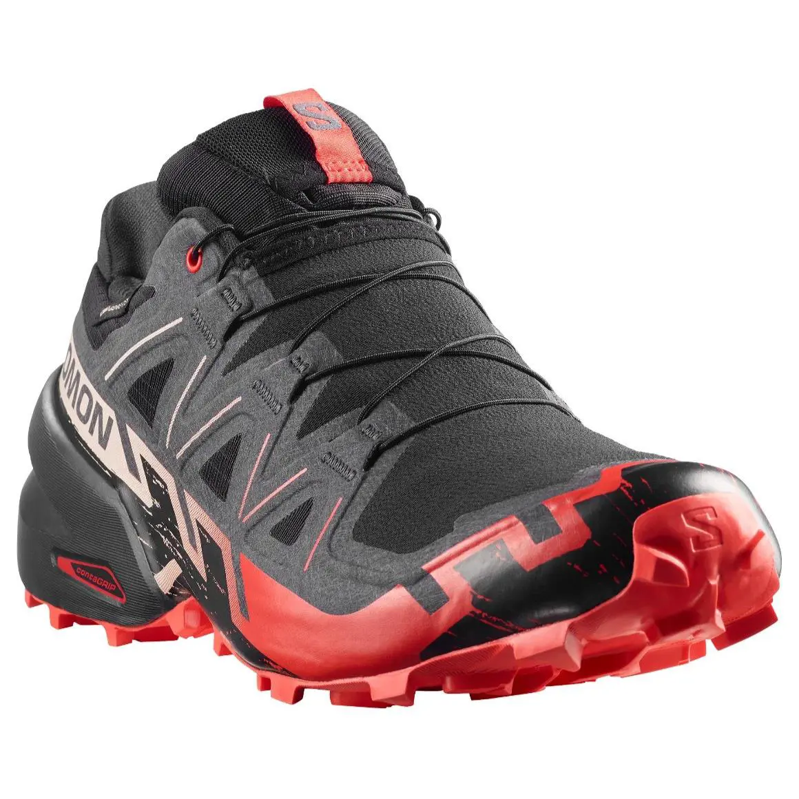 Salomon shoes - Salomon Men`s Speedcross 6 GTX - L49226000 - Black/Fiery Red 0