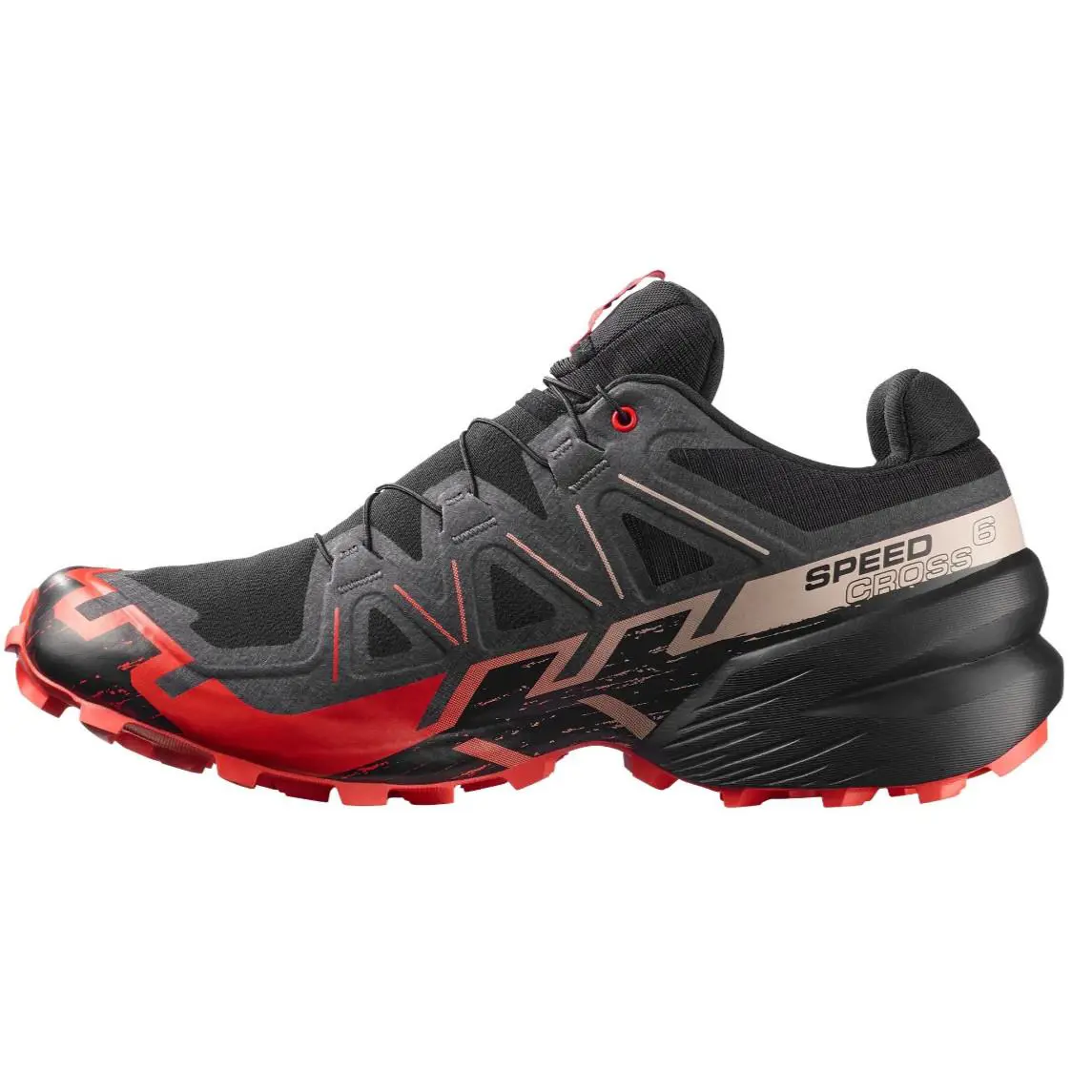 Salomon shoes - Salomon Men`s Speedcross 6 GTX - L49226000 - Black/Fiery Red 4