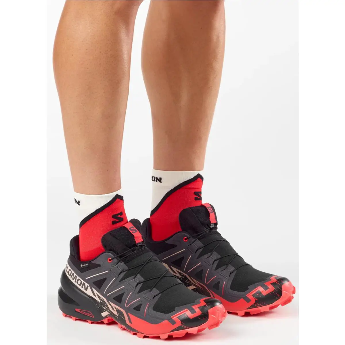 Salomon shoes - Salomon Men`s Speedcross 6 GTX - L49226000 - Black/Fiery Red 1
