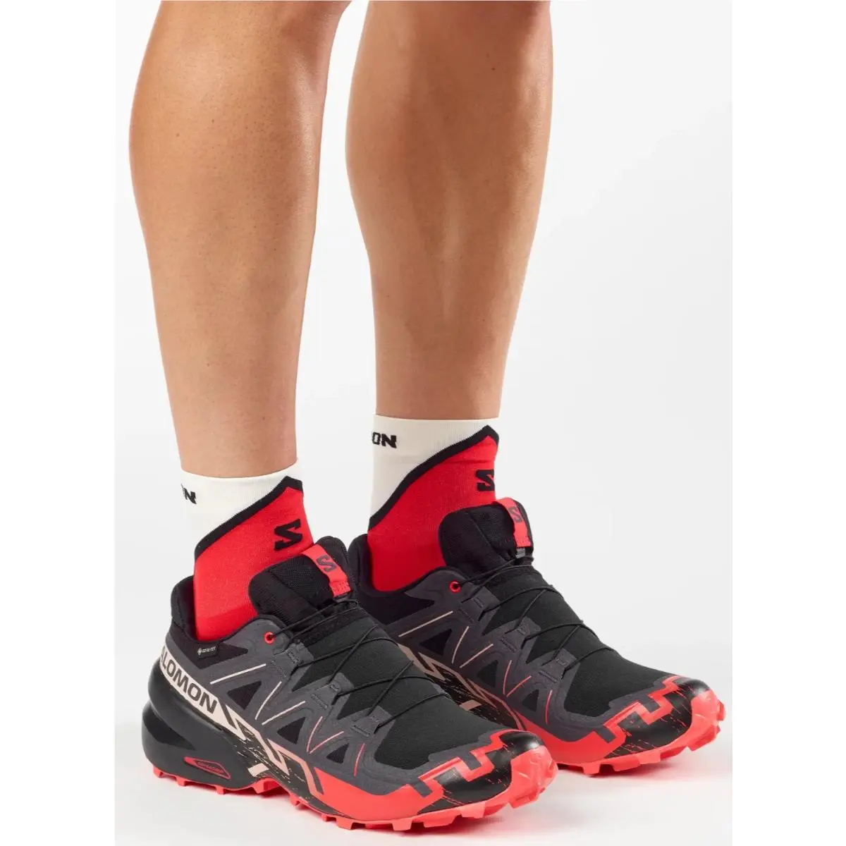 Salomon shoes - Salomon Men`s Speedcross 6 GTX - L49226000 - Black/Fiery Red 8