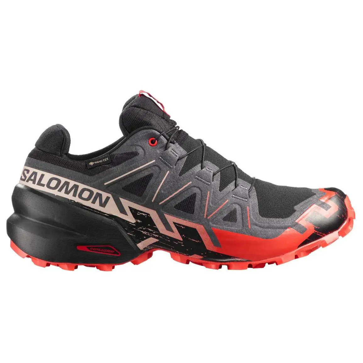 Salomon shoes - Salomon Men`s Speedcross 6 GTX - L49226000 - Black/Fiery Red 6