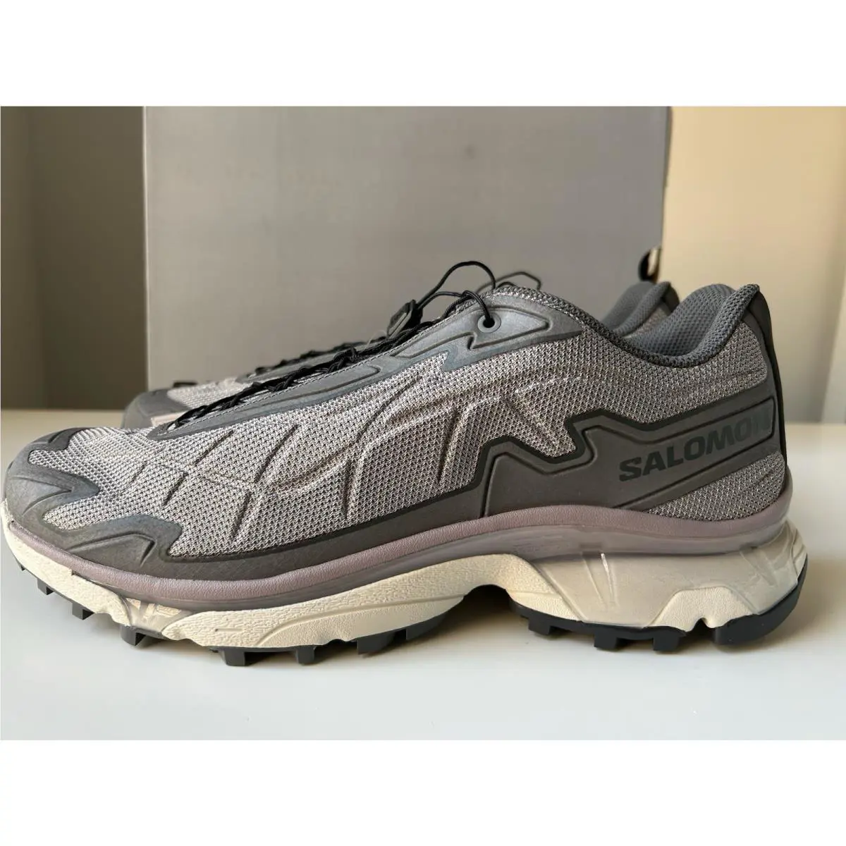 Salomon Xt-slate Advanced Men`s Sneakers Size 12 Grey Gull Moonscape 471328
