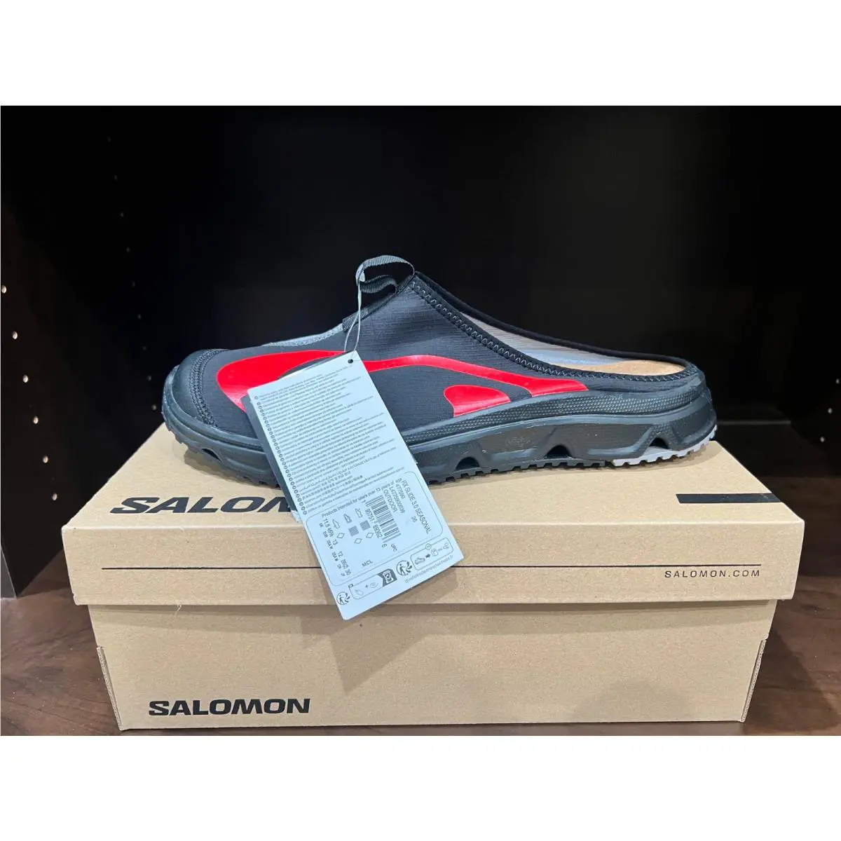 Salomon shoes - RX Slide 3.0 Seasonal - Slide Seasonal - L47759000 - Black / Alloy / Fiery Red 1