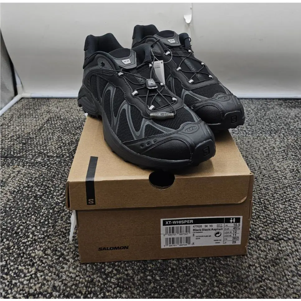 Salomon 477620 Xt-whisper Unisex Running Sneakers Black Usa W 12 Usa M 11