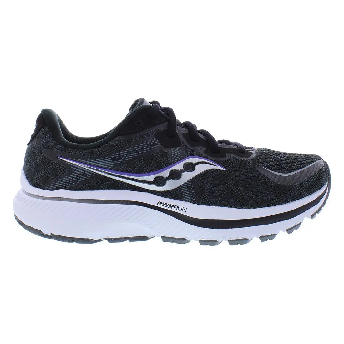 Saucony Omni 20 Womens Shoes - Black/White, Main: Black