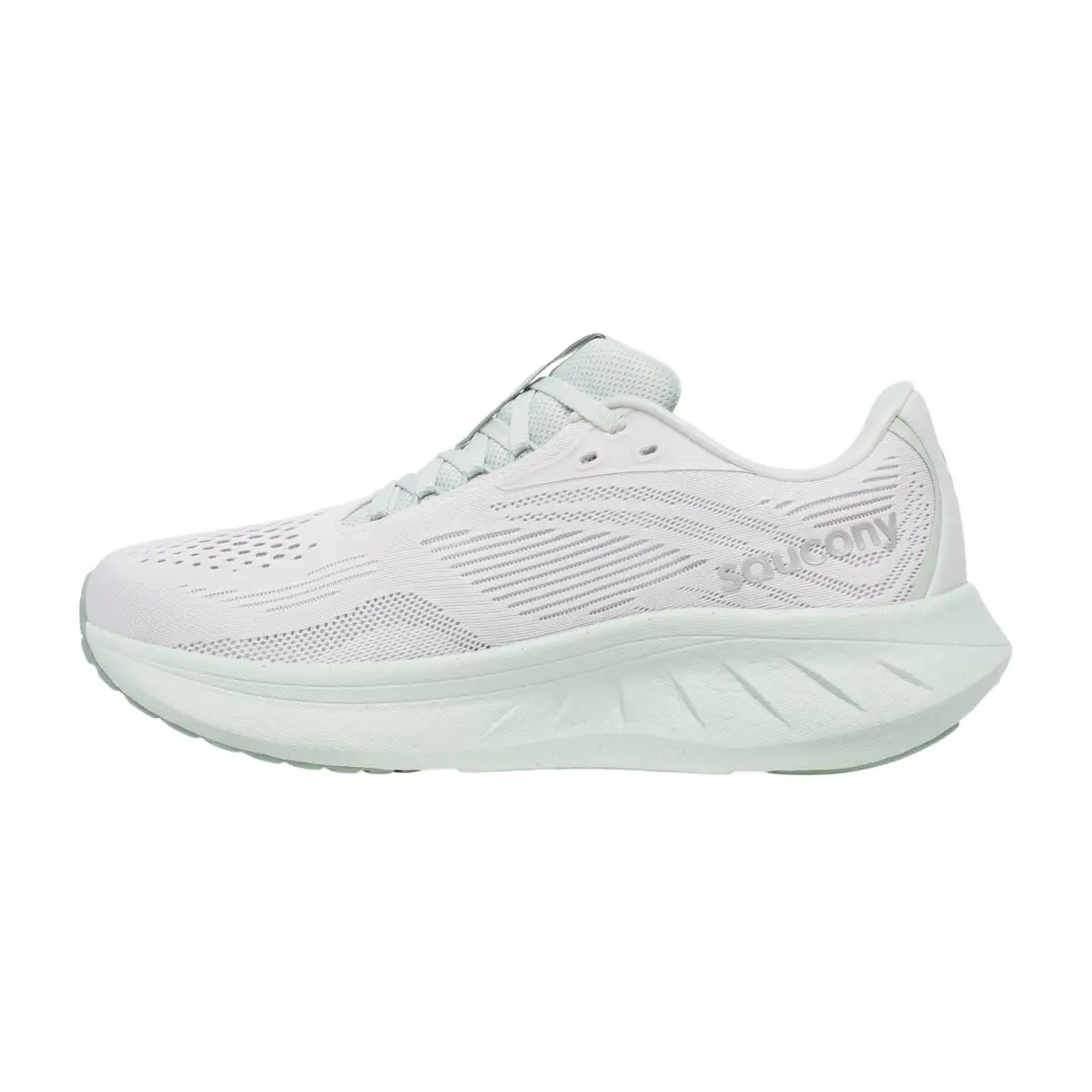 Saucony Women`s Ride 18 Sneaker Fog/mist 10
