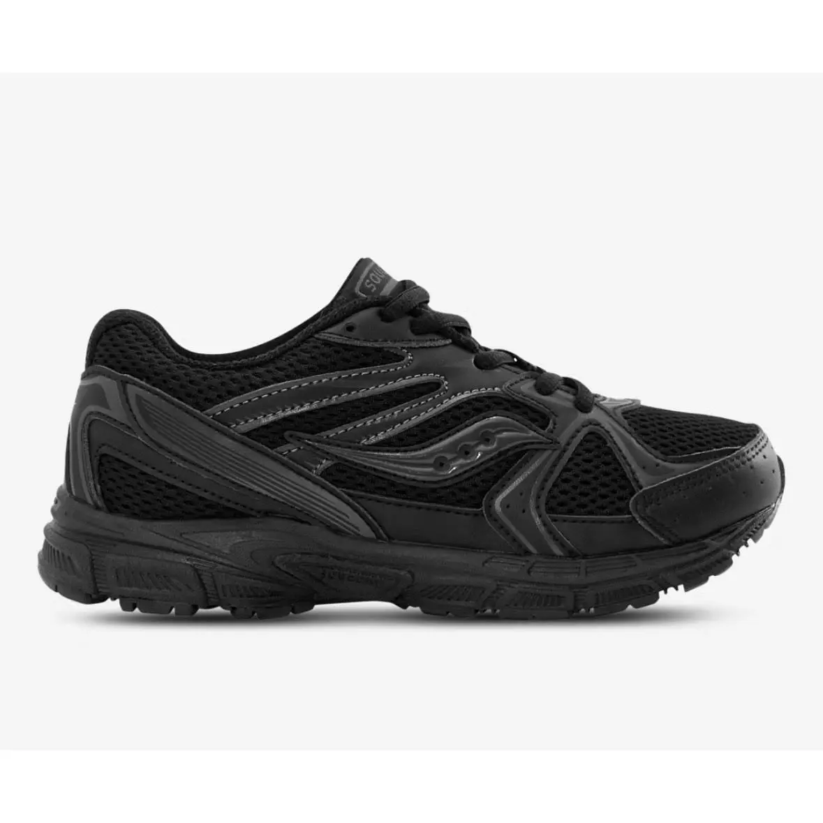 Size 6y - Saucony Ride Millennium Triple Black Gradeschool