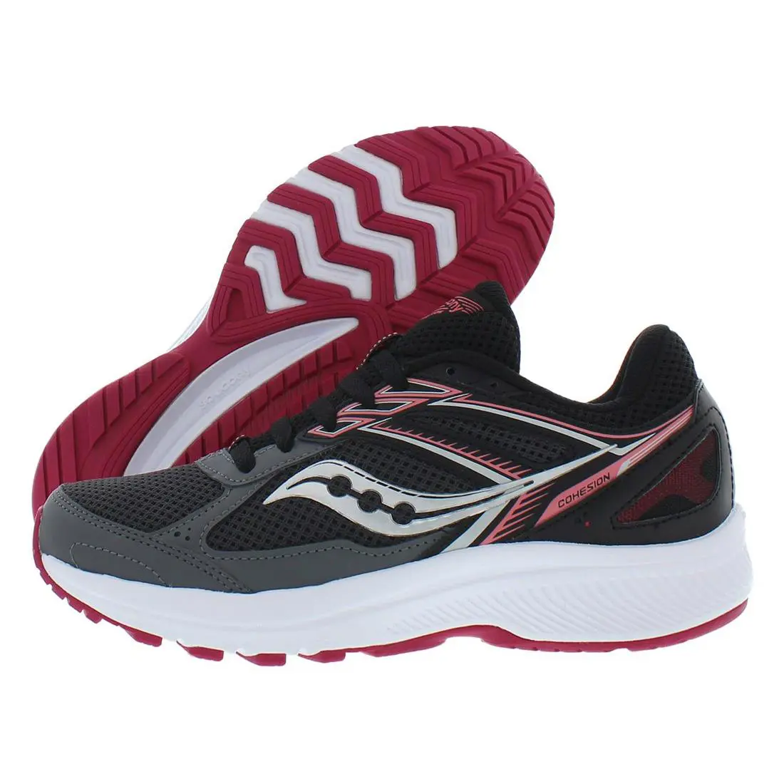 Saucony Cohesion 14 Womens Shoes Size 11.5 Color: Black/red