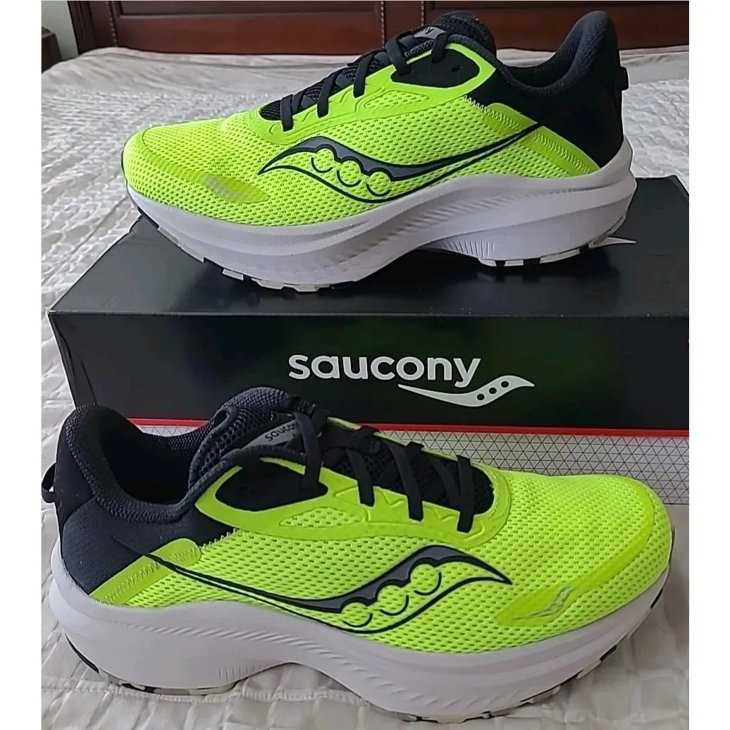 Saucony Axon 3 Men`s Size 10 Citron Black Running Shoes 20826-06 - Yellow
