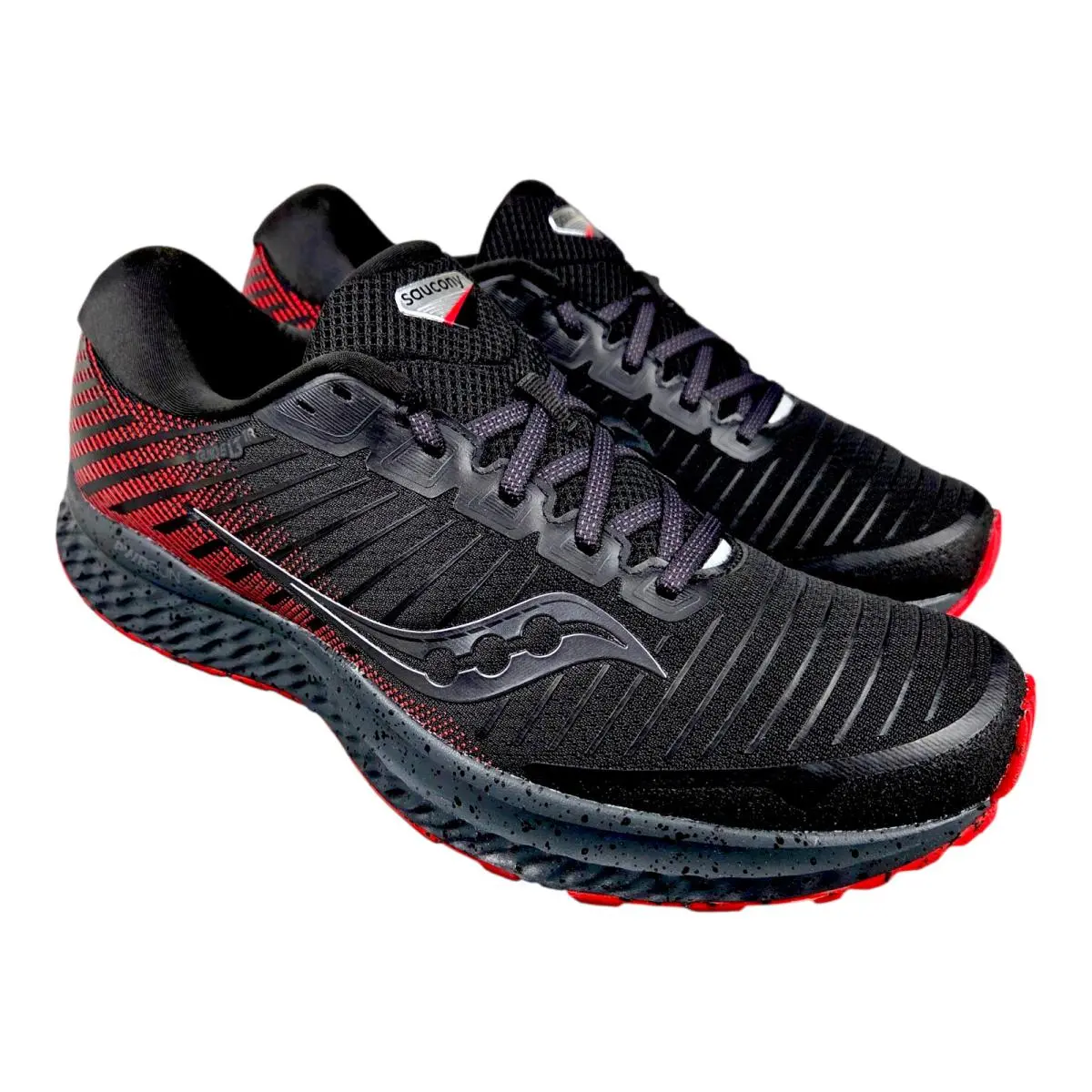 Saucony Guide 13TR Trail Running Sneakers Lace-up Black Red Mens Size 11.5