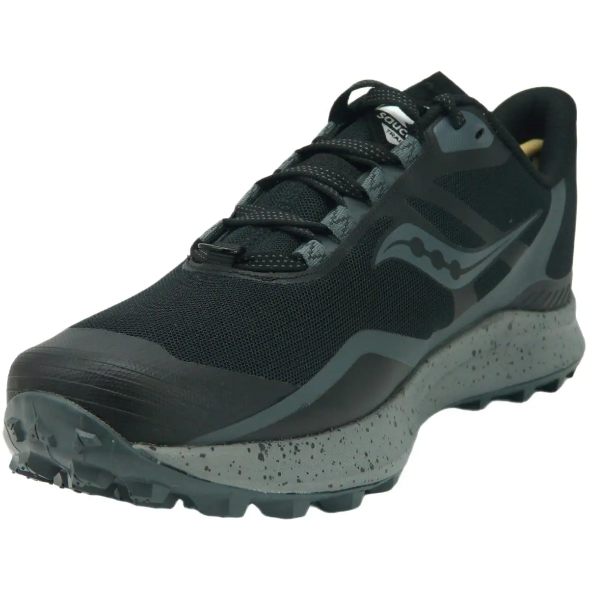 Saucony Men`s Core Peregrine 12 Trail Running Shoe Black/charcoal US 11 - Black