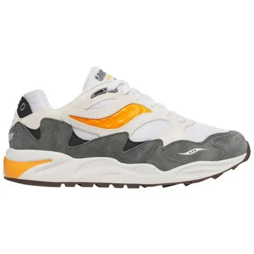 Saucony Grid Shadow 2 Womens 7.5 Mens 6 White Grey Shoes Sneakers S70772-7 - White