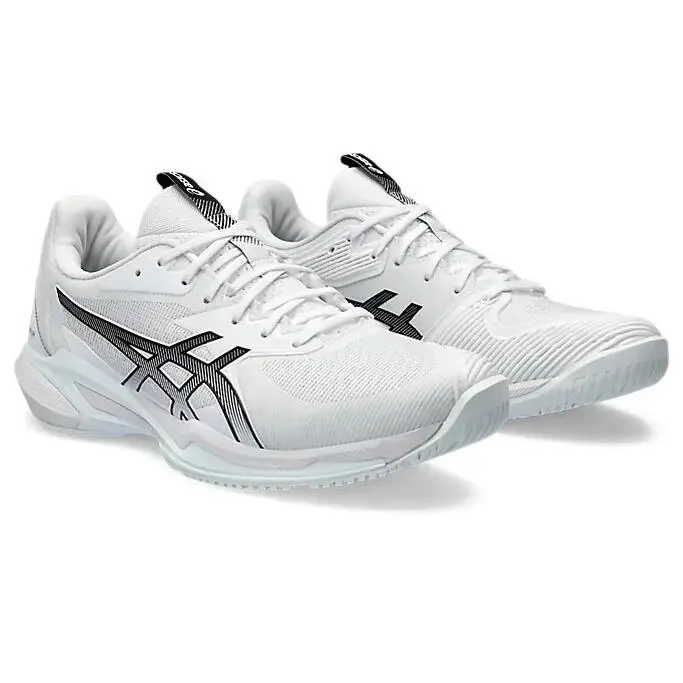 Asics Solution Speed FF 3 Tennis Shoes - White + Black 1041A483-101 -sz 7.5