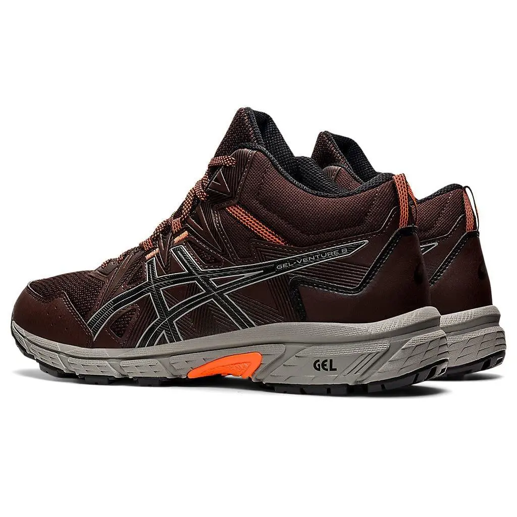 Size 10.5 - Asics Men`s Gel-venture 8 Mid Top Running Shoes Coffee/clay Grey