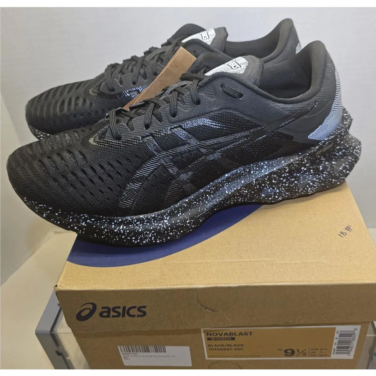 Asics shoes - 1012A987-001 - 1012A987-001 - Black/Black/White Speckled Mid Sole 1