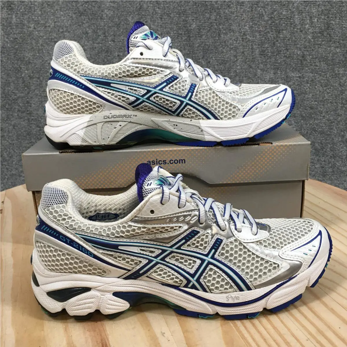 Asics Shoes Womens 7.5 Sneaker Multicolor Leather Lace Up Low Top Casual Comfort
