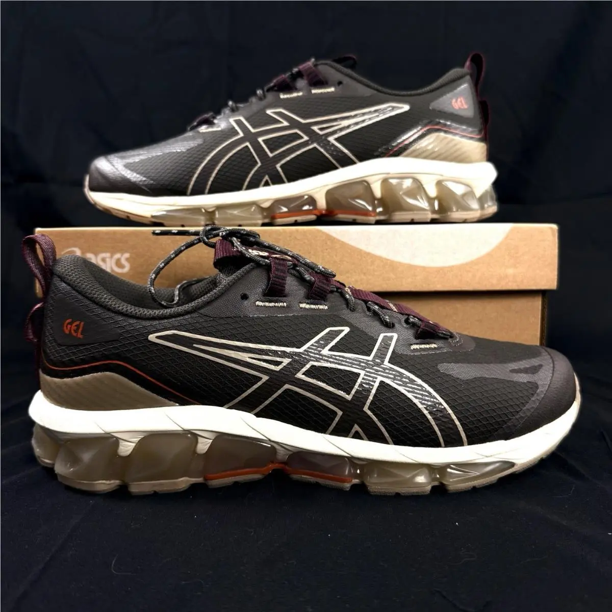 Men`s Size 7.5 Asics Gel-quantum 360 Vii Dark Sepia Greige Athleisure Sneakers