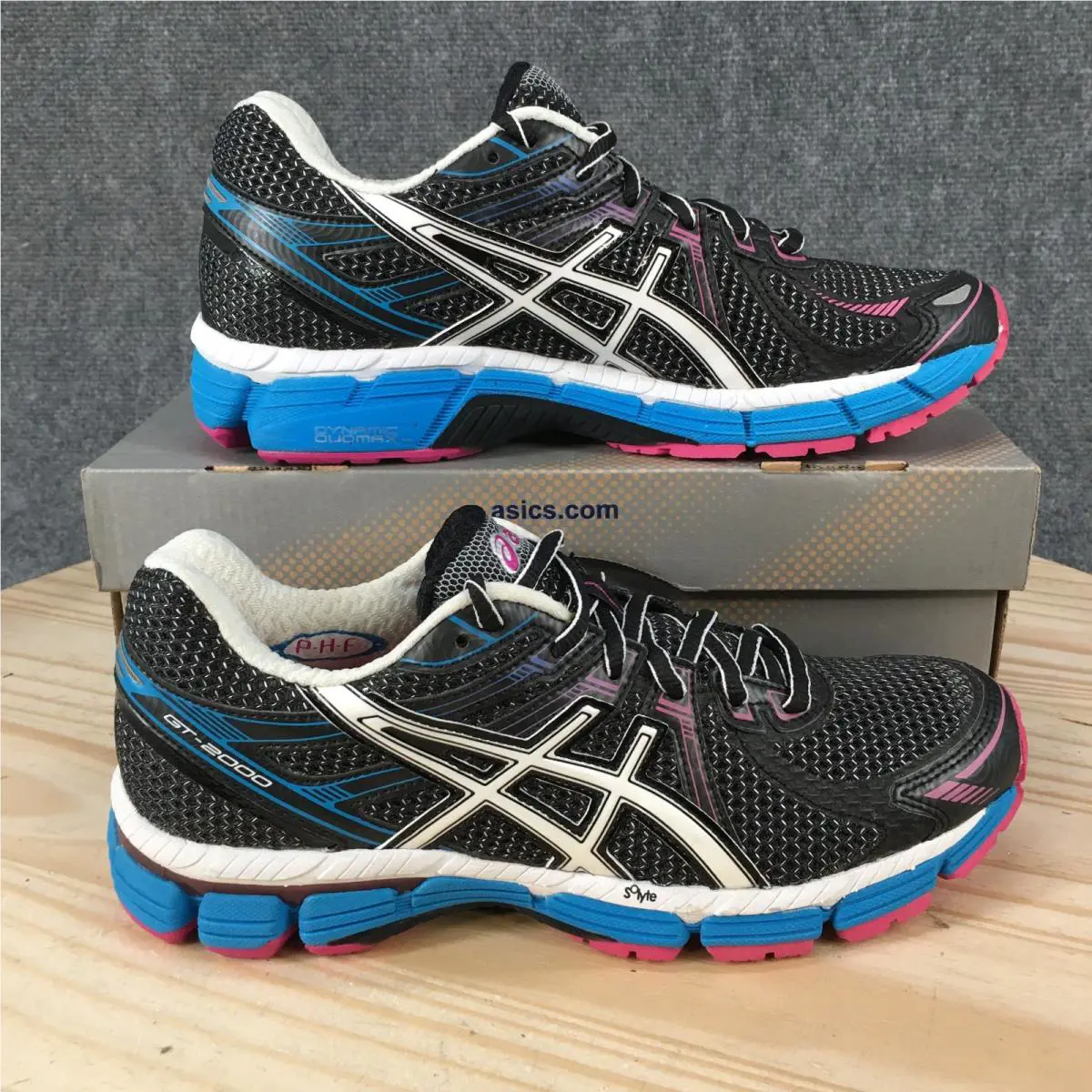 Asics GT 2000 Shoes Womens 7.5 AA Running Sneakers T2L5N Black Multicolor
