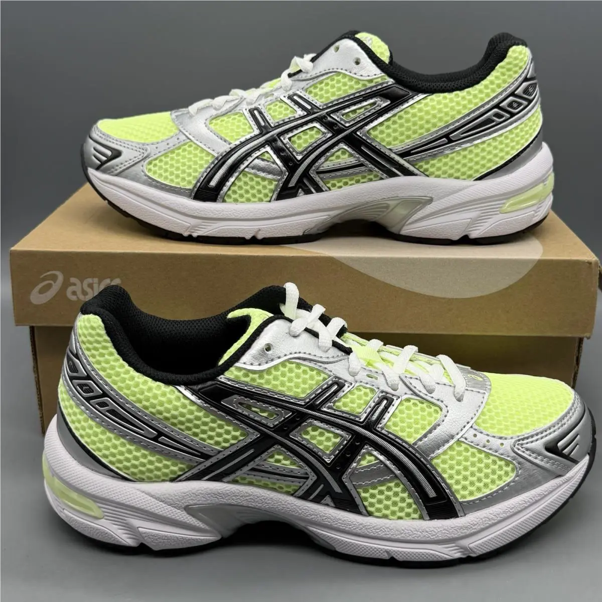 Asics Gel-1130 Women’s 7 Illuminate Yellow Pure Silver Casual Sneakers Shoes