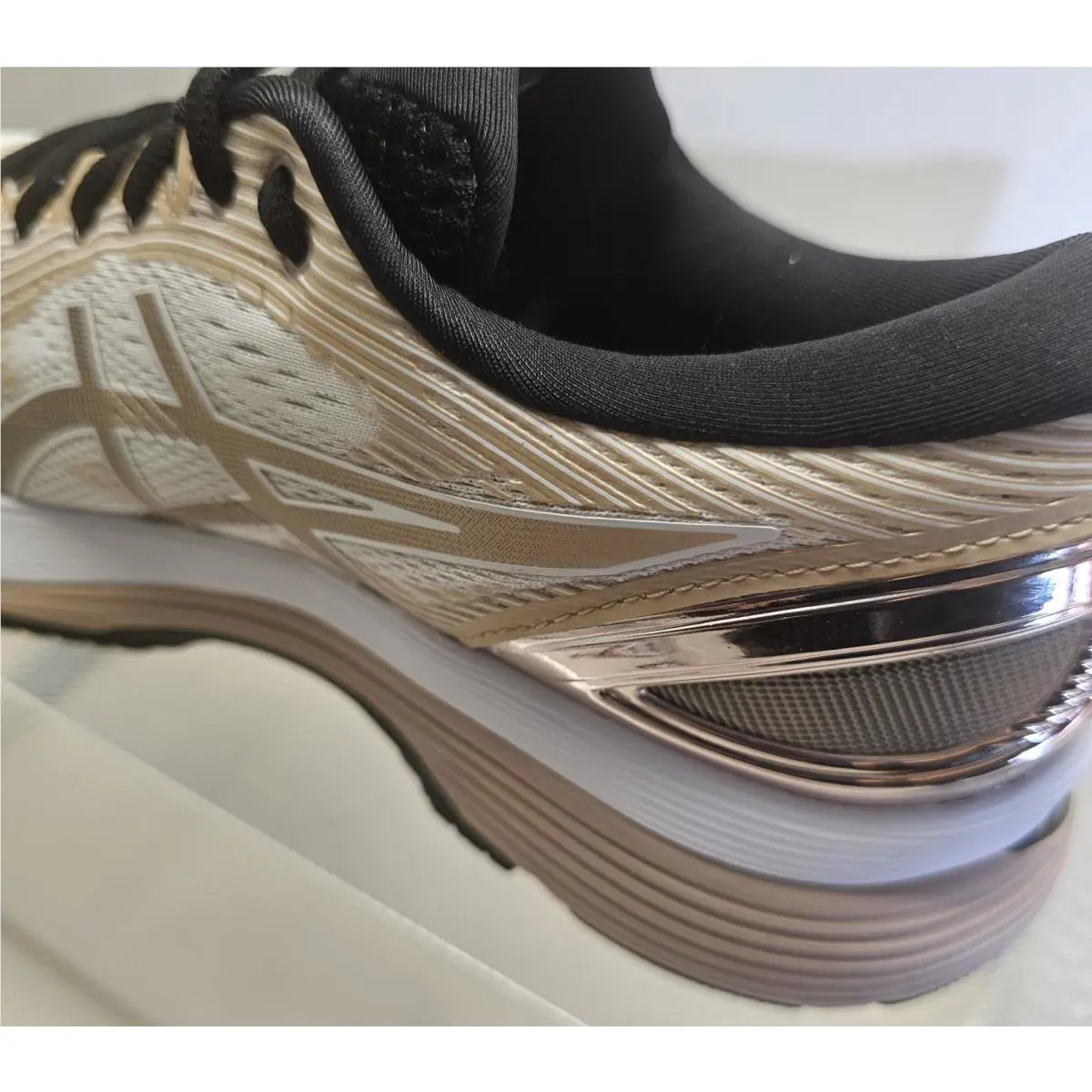 Asics shoes - ASICS GEL-NIMBUS 21 PLATINUM - PLATINUM - 1012A608-100 - White/Frosted Almond/Black 12