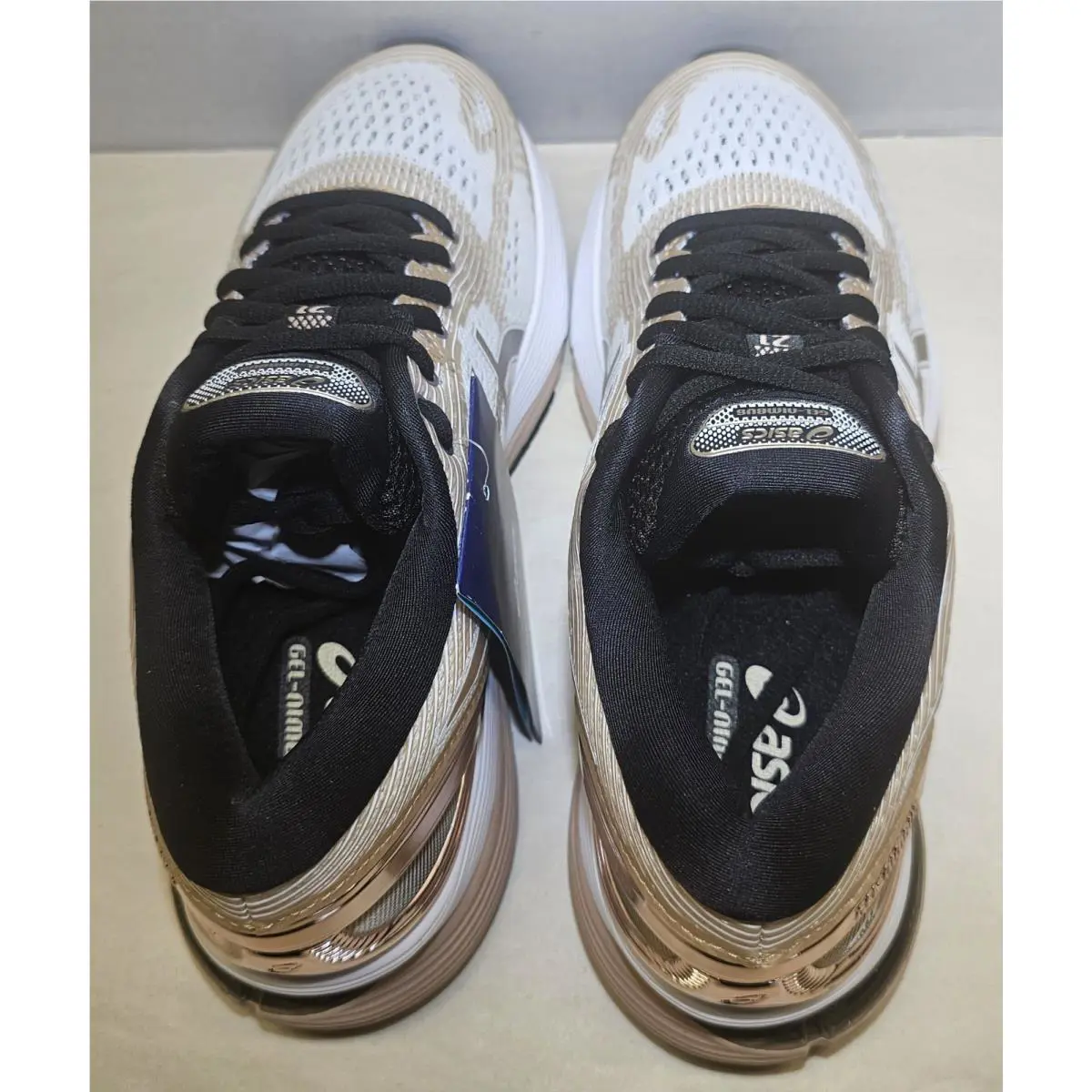 Asics shoes - ASICS GEL-NIMBUS 21 PLATINUM - PLATINUM - 1012A608-100 - White/Frosted Almond/Black 17