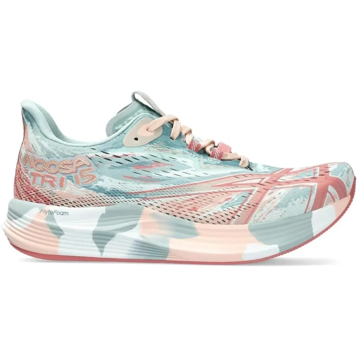 Asics shoes - ASICS Noosa Tri 15 - Noosa Tri - 10128429-300 - Pure Aqua/Pale Apricot, Manufacturer: Hot Pink/Safety Yellow 0