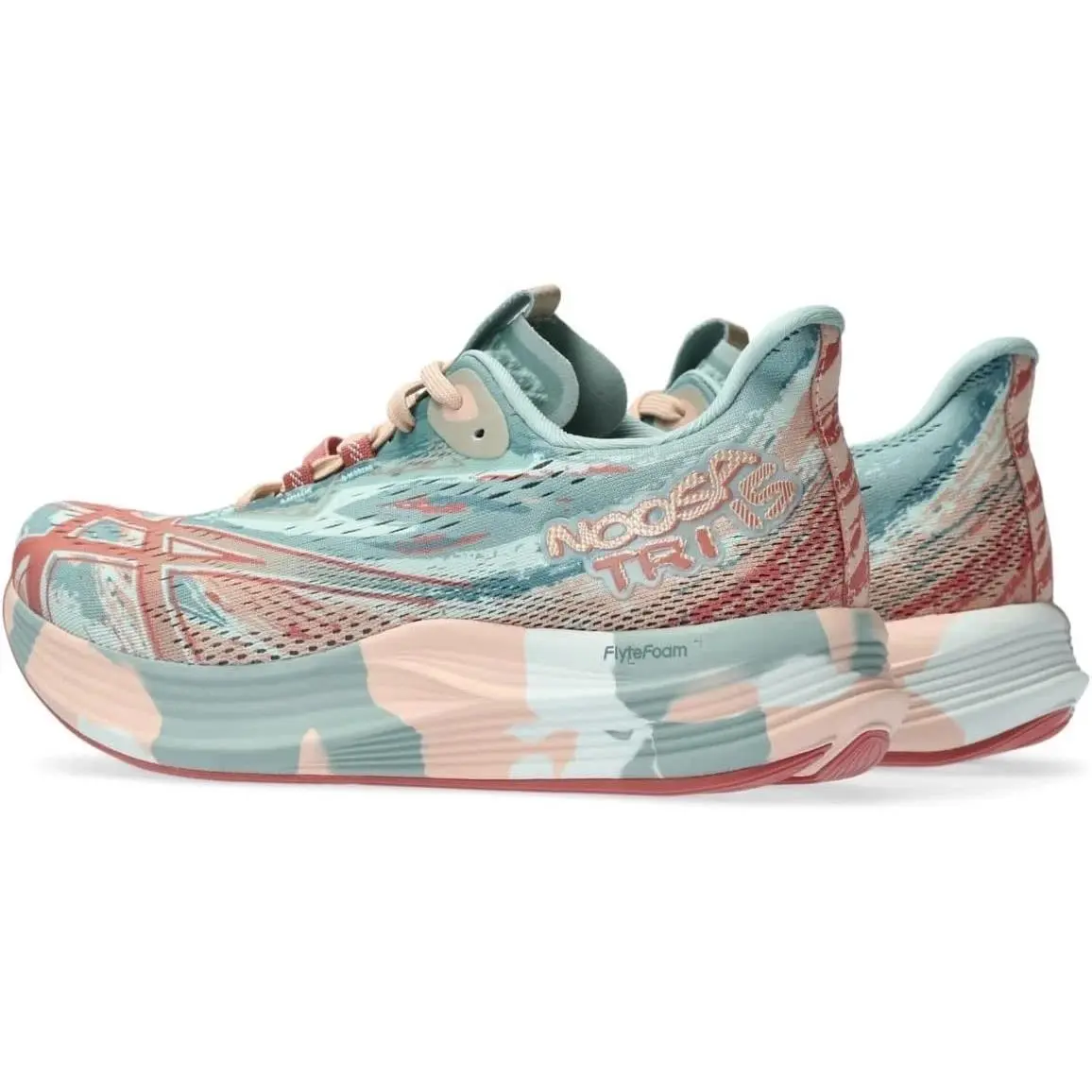 Asics shoes - ASICS Noosa Tri 15 - Noosa Tri - 10128429-300 - Pure Aqua/Pale Apricot, Manufacturer: Hot Pink/Safety Yellow 1