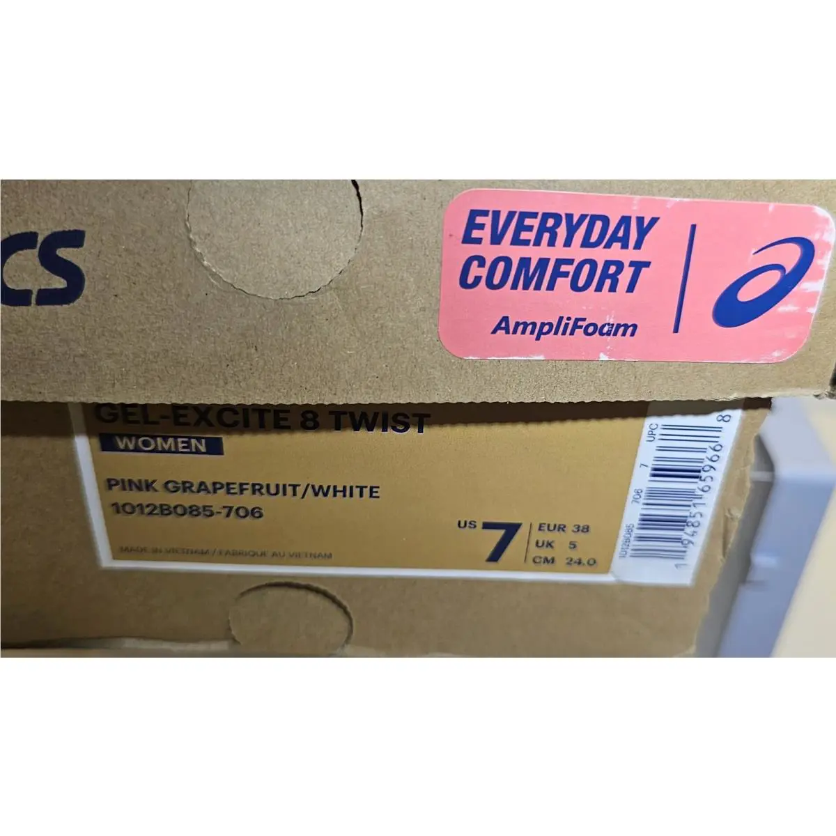 Asics shoes - GEL-EXCITE 8 TWIST - TWIST - 1012B085-706 - Pink Grapefruit/White 2