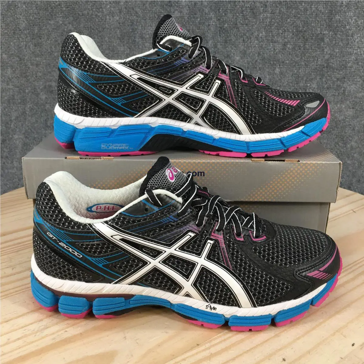 Asics GT-2000 Shoes Womens 8 EE Running Sneakers T2K9N Black Multicolor