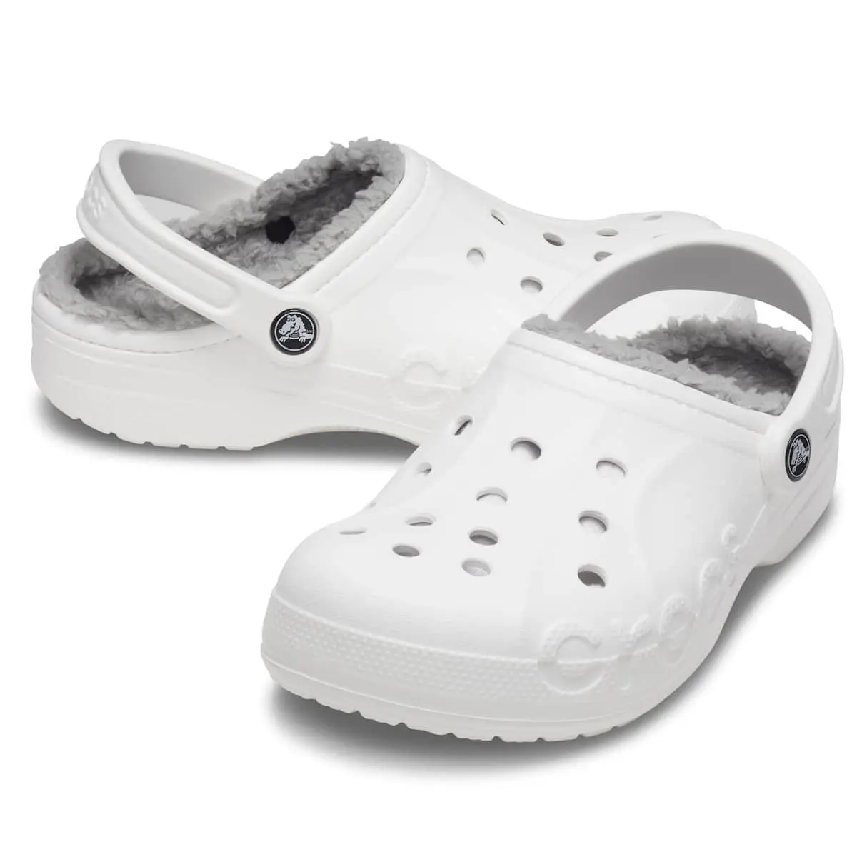 Crocs shoes - Crocs Baya Lined Clog - Baya Lined Clog - White - White/Light Gray 0